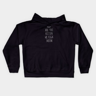 Are You Kitten Me Right Meow Kids Hoodie